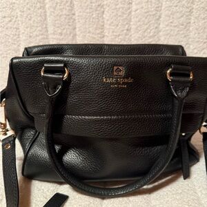 Kate Spade Black Leather Tote Bag
